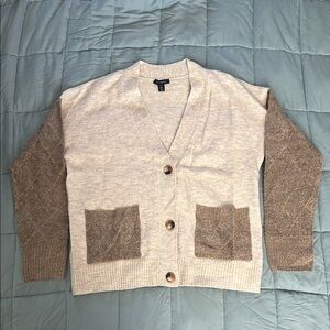 Tribal Women's Cream and Brown Cardigan